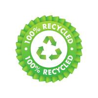 botão para papel Projeto. sustentável embalagem. plano 100 por cento reciclado para papel Projeto. vetor
