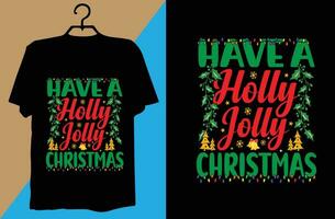 design de camiseta de natal vetor