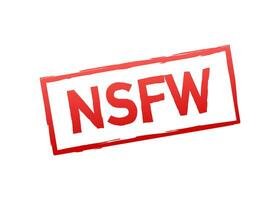 nsfw placa. não seguro para trabalhar, censura. vetor estoque ilustração