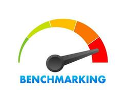 avaliação comparativa velocímetro, geral indicador, o negócio conceito. vetor estoque ilustração