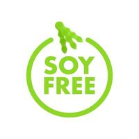 soja livre. saúde natural produtos, orgânico, bio tema. vetor estoque ilustração