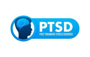 estrutura de arame com ptsd para bandeira Projeto. mental saúde consciência mês bandeira vetor