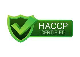 haccp certificado ícone em branco fundo. vetor estoque ilustração