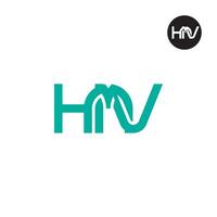 carta hmv monograma logotipo Projeto vetor