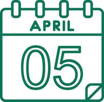 5 abril vetor ícone
