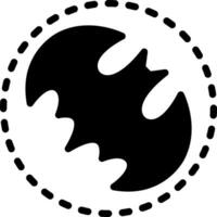sólido ícone para homem Morcego vetor