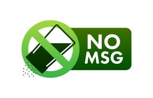 msg livre. glutamato não adicionado Comida pacote ícone. monossódico glutamato. vetor estoque ilustração