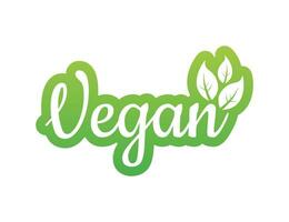 vegano ícone Projeto. verde vegano amigáveis símbolo. vetor ilustração