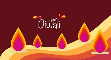 feliz fundo do festival de diwali. design de plano de fundo de Diwali para banner, cartaz, folheto, banner de site, vetor