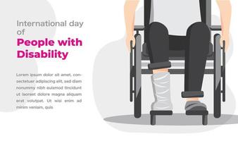 dia mundial da deficiência, pessoas com deficiência. ilustração vetorial vetor
