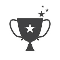 campeões troféu ícone vetor ilustração. primeiro Lugar, colocar prêmio placa. vitória símbolo.