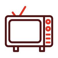 televisão vetor Grosso linha dois cor ícones para pessoal e comercial usar.