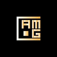 amg carta logotipo vetor projeto, amg simples e moderno logotipo. amg luxuoso alfabeto Projeto