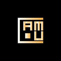 amu carta logotipo vetor projeto, amu simples e moderno logotipo. amu luxuoso alfabeto Projeto