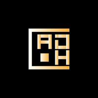 adh carta logotipo vetor projeto, adh simples e moderno logotipo. adh luxuoso alfabeto Projeto