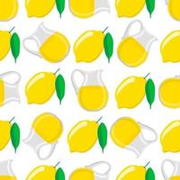 ilustração sobre o tema grande limonada colorida em jarra de limão vetor