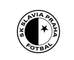 Slavia Praga clube símbolo logotipo Preto tcheco república liga futebol abstrato Projeto vetor ilustração