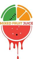 misturado fruta suco logotipo vetor