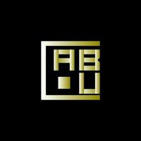 abu carta logotipo vetor projeto, abu simples e moderno logotipo. abu luxuoso alfabeto Projeto