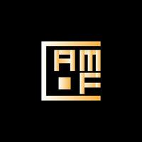 amf carta logotipo vetor projeto, amf simples e moderno logotipo. amf luxuoso alfabeto Projeto