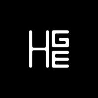 hge carta logotipo vetor projeto, hge simples e moderno logotipo. hge luxuoso alfabeto Projeto