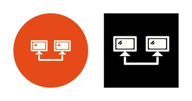 ícone de vetor de sistemas conectados