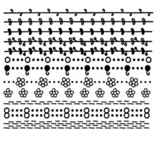 conjunto de divisor de texto doodle desenhado à mão vetor