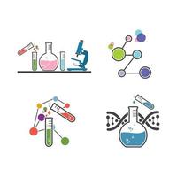 laboratório ícone logotipo ilustração vetorial design