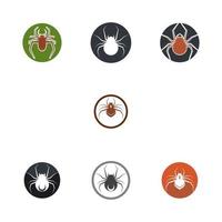 logotipo da ilustração de aranha vetor