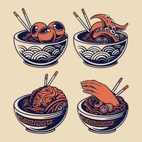 japonês estilo ramen vetor arte