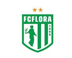 flora Tallinn clube logotipo símbolo Estônia liga futebol abstrato Projeto vetor ilustração