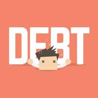 grande dívida é sobre o empresário. vetor