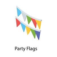 conceitos de bandeiras de festa vetor