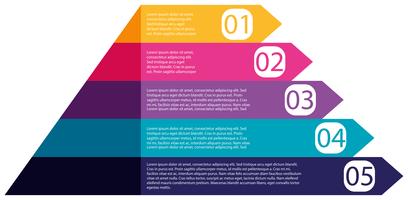 Diagrama de infográficos pirâmide colorida vetor