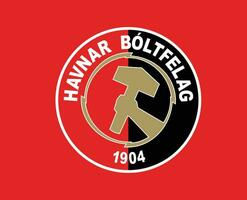 Havnar parafusofelag Torshavn clube logotipo símbolo faroé ilhas liga futebol abstrato Projeto vetor ilustração com vermelho fundo