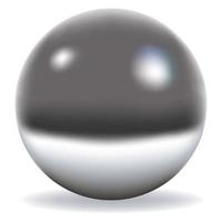 esfera cromada isolada no branco vetor