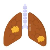 câncer de pulmão e bronquite vetor