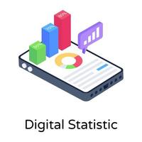 estatísticas e análises digitais vetor