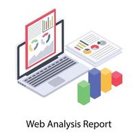relatório analítico da web vetor