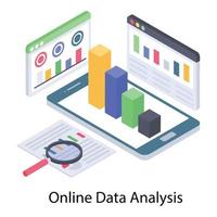 análise de dados online vetor