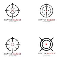 alvo caçador ícone ilustração design modelo símbolo vetor