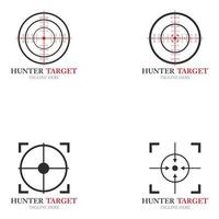 alvo caçador ícone ilustração design modelo símbolo vetor