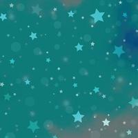 pano de fundo azul claro, verde do vetor com círculos, estrelas.