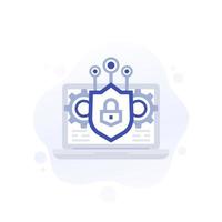 criptografia e proteção de dados, ícone do vetor de privacidade