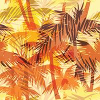 Impressão de verão tropical com palm. vetor