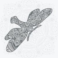 mandala de borboleta. elementos decorativos vintage. ilustração vetorial. vetor
