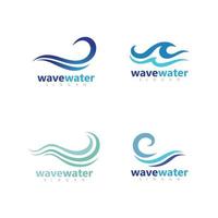 logotipo abstrato de ondas de respingos de água vetor
