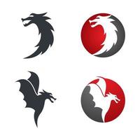 imagens do logotipo da cabeça do dragão vetor
