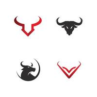 design de modelo de vetor de ícone de logotipo de cabeça de touro