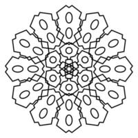 mandala para colorir a página do livro vetor